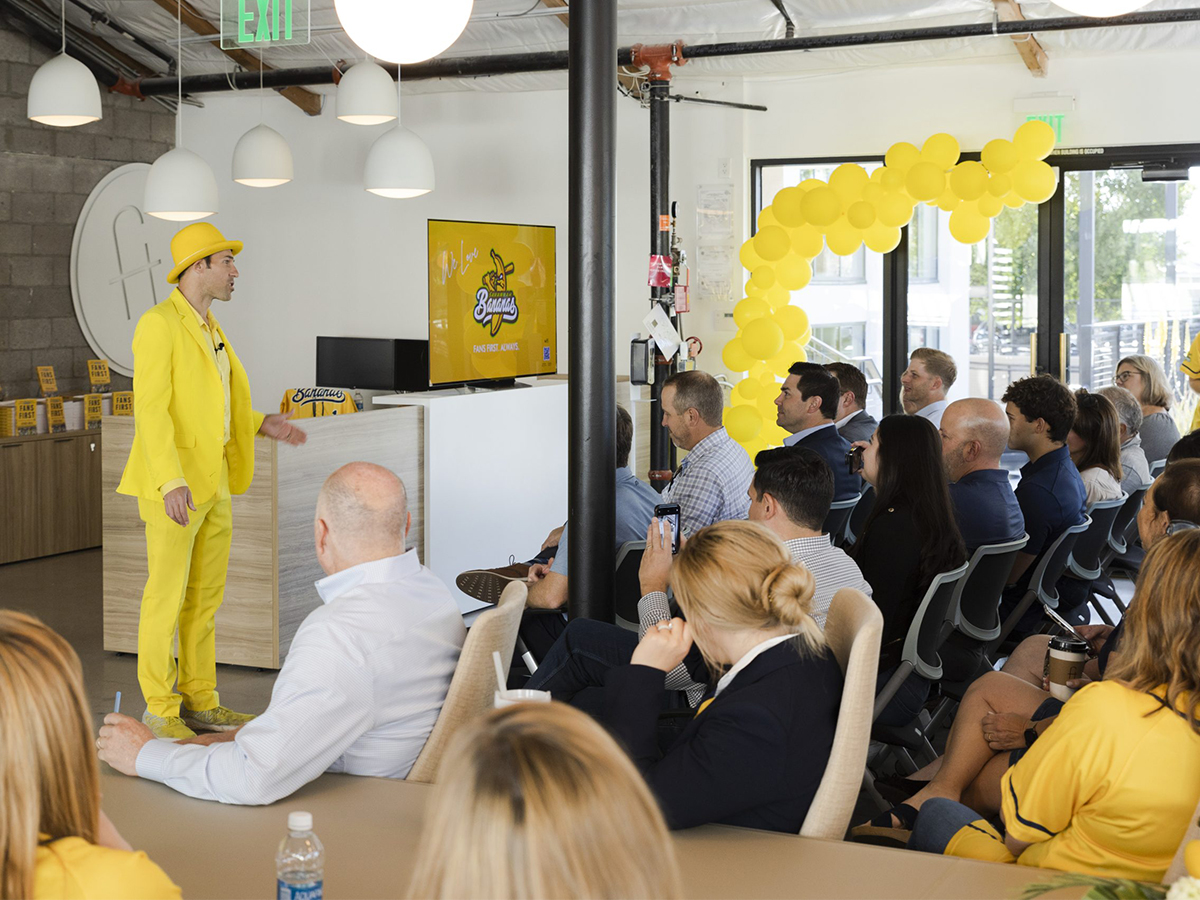 Going Bananas- Forward Tilt Partners with TikTok Viral Baseball Team Savannah Bananas to Furnish Team’s New HQ