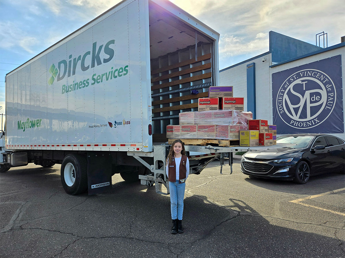 20 Local Businesses + A Valley Girl Scout Donate Over 1900 Cookies to St. Vincent de Paul