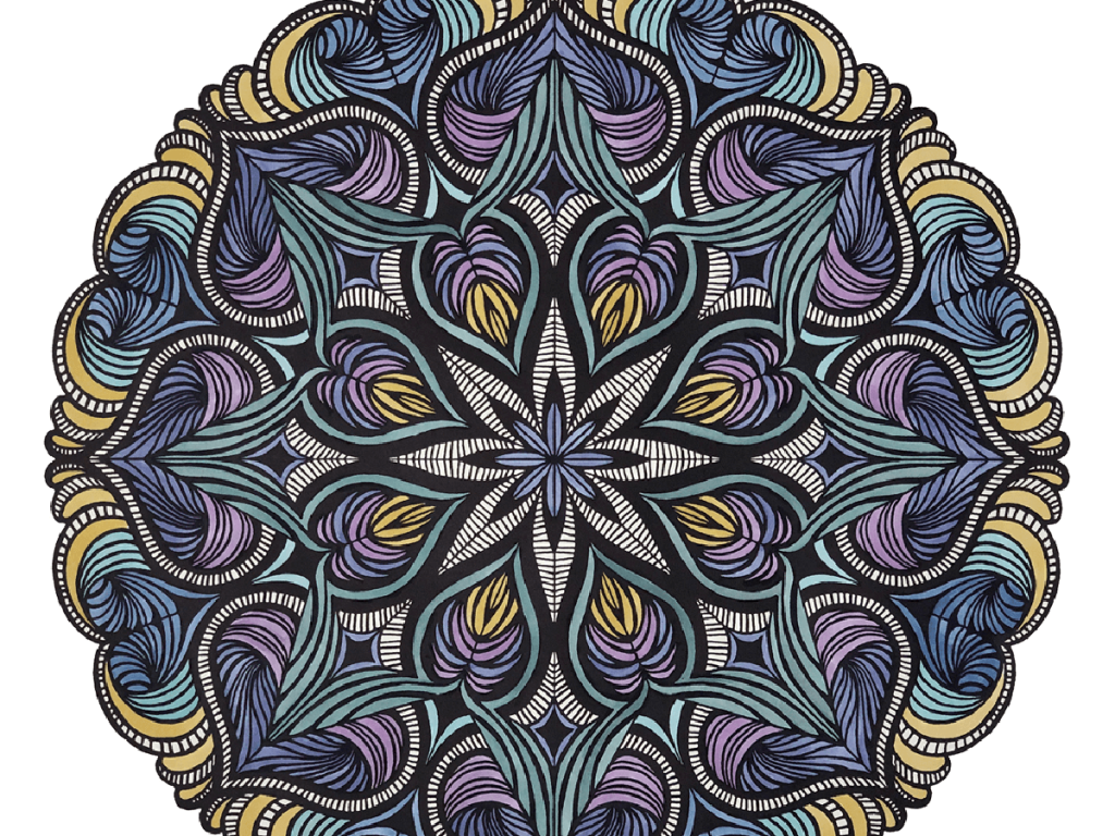 "Mandala 2 Leaf (VE 7)” by Janet Towbin