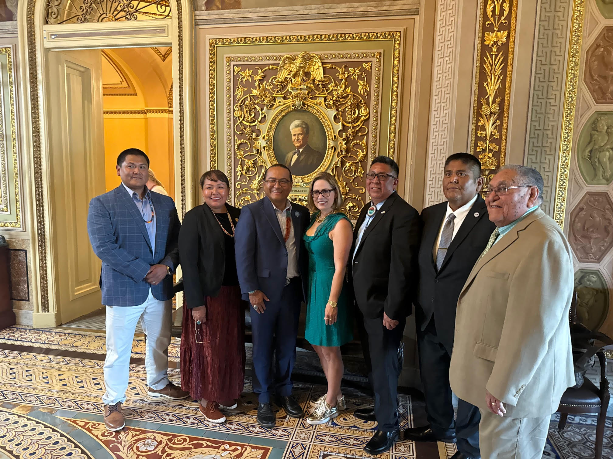 San Juan Southern Paiute Leadership w Navajo and Hopi Leadership and Senator Sinema