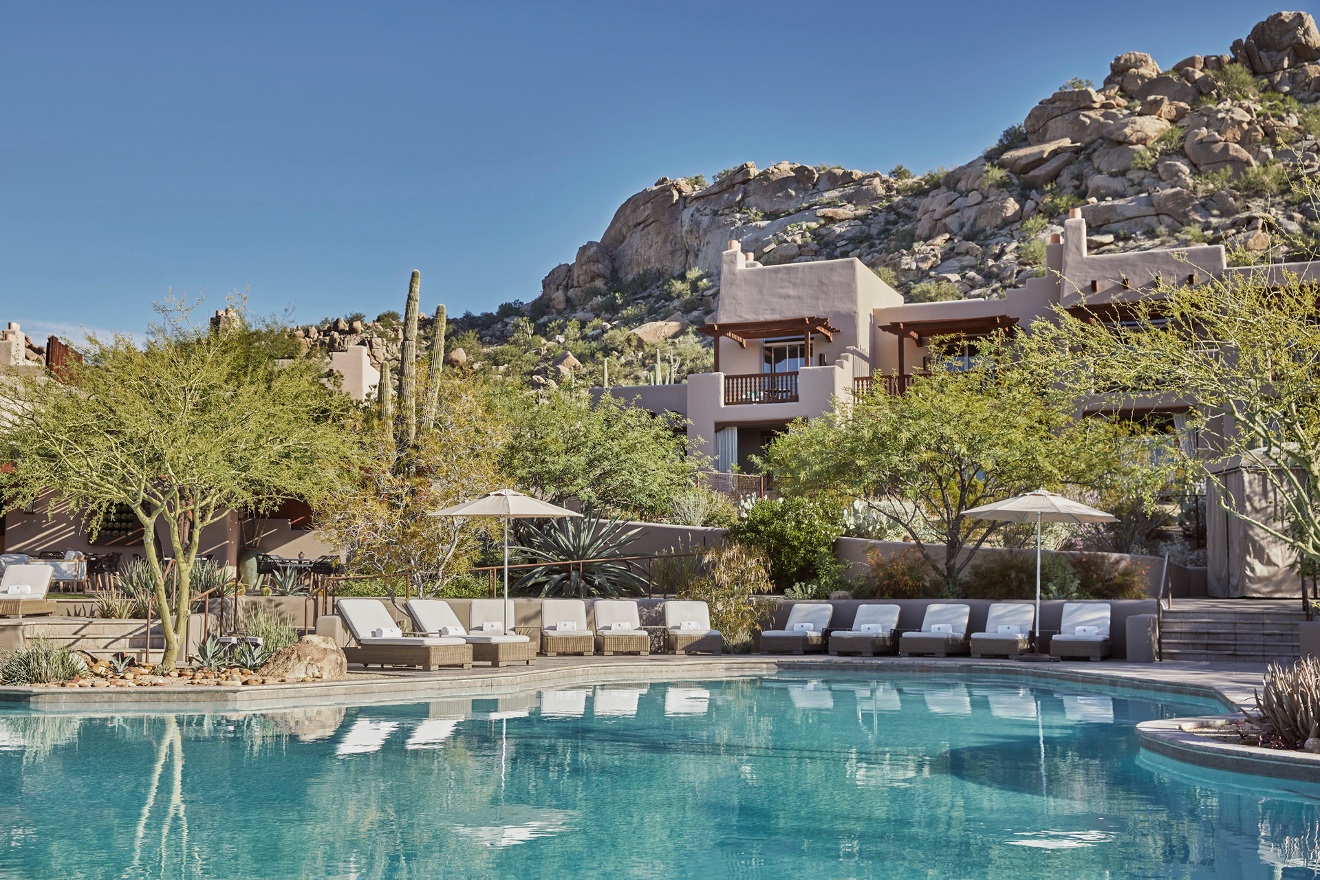 The pool at the Four Seasons Scottsdale Resort & Spa. Courtesy Four Seasons Scottsdale Resort & Spa