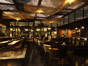 Shiv Supper Club. Rendering by Davis Ink Interior Design Firm. Courtesy Riot Hospitality Group
