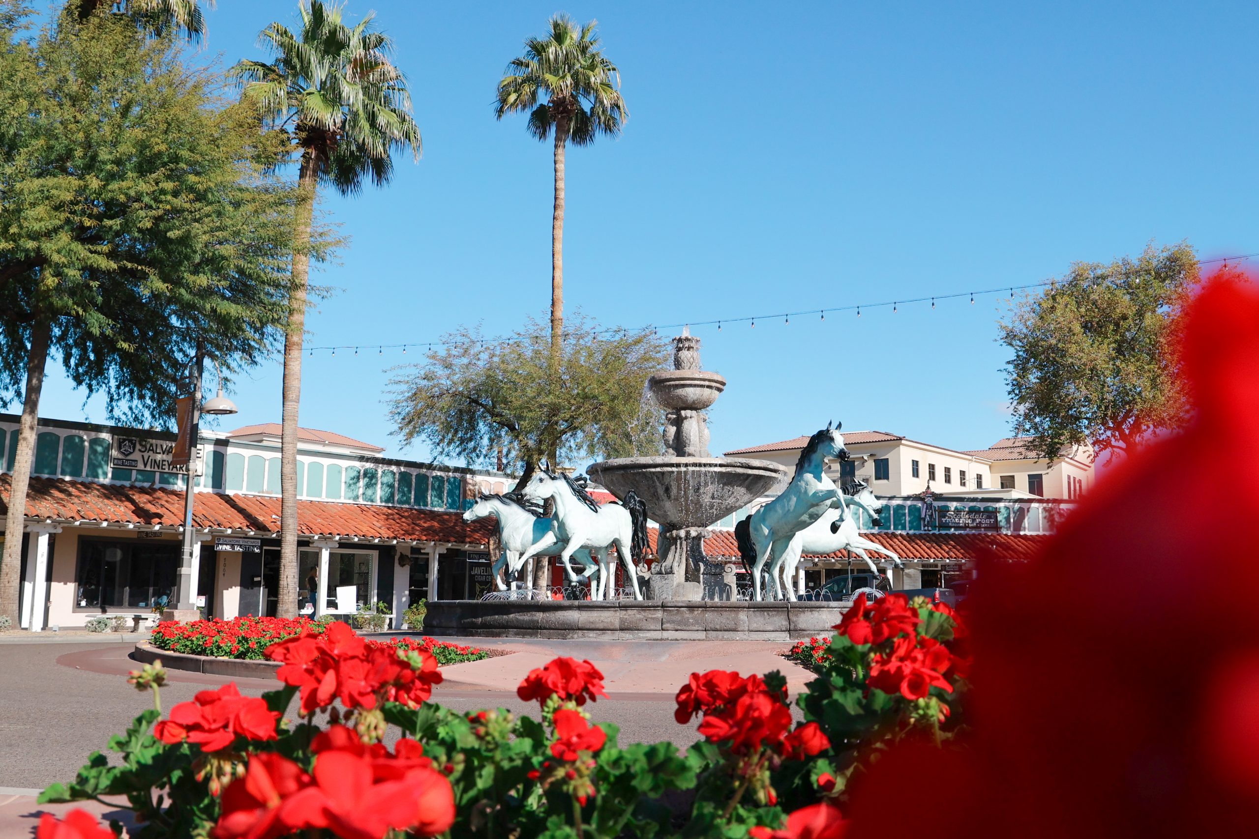 "Bronze Horse Fountain" by Bob Parks. Courtesy Analisa Shah/Experience Scottsdale