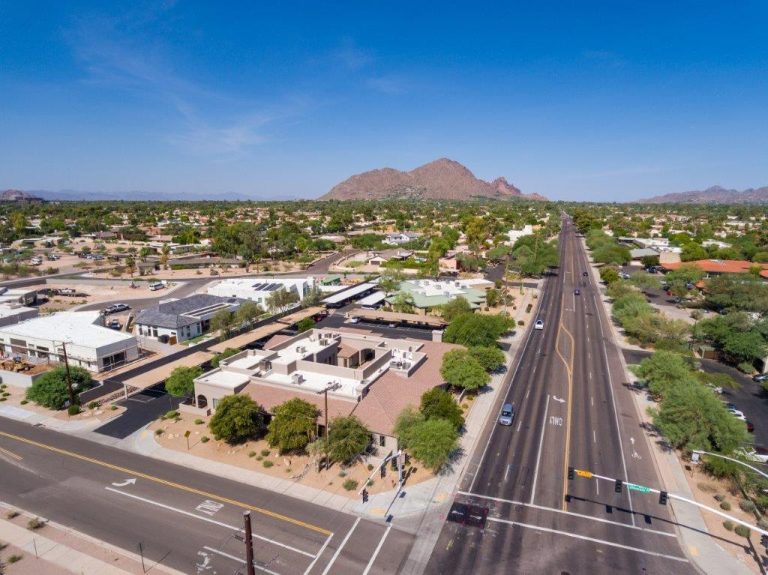 Aerial view Radiant Family Dentistry Scottsdale 768x575