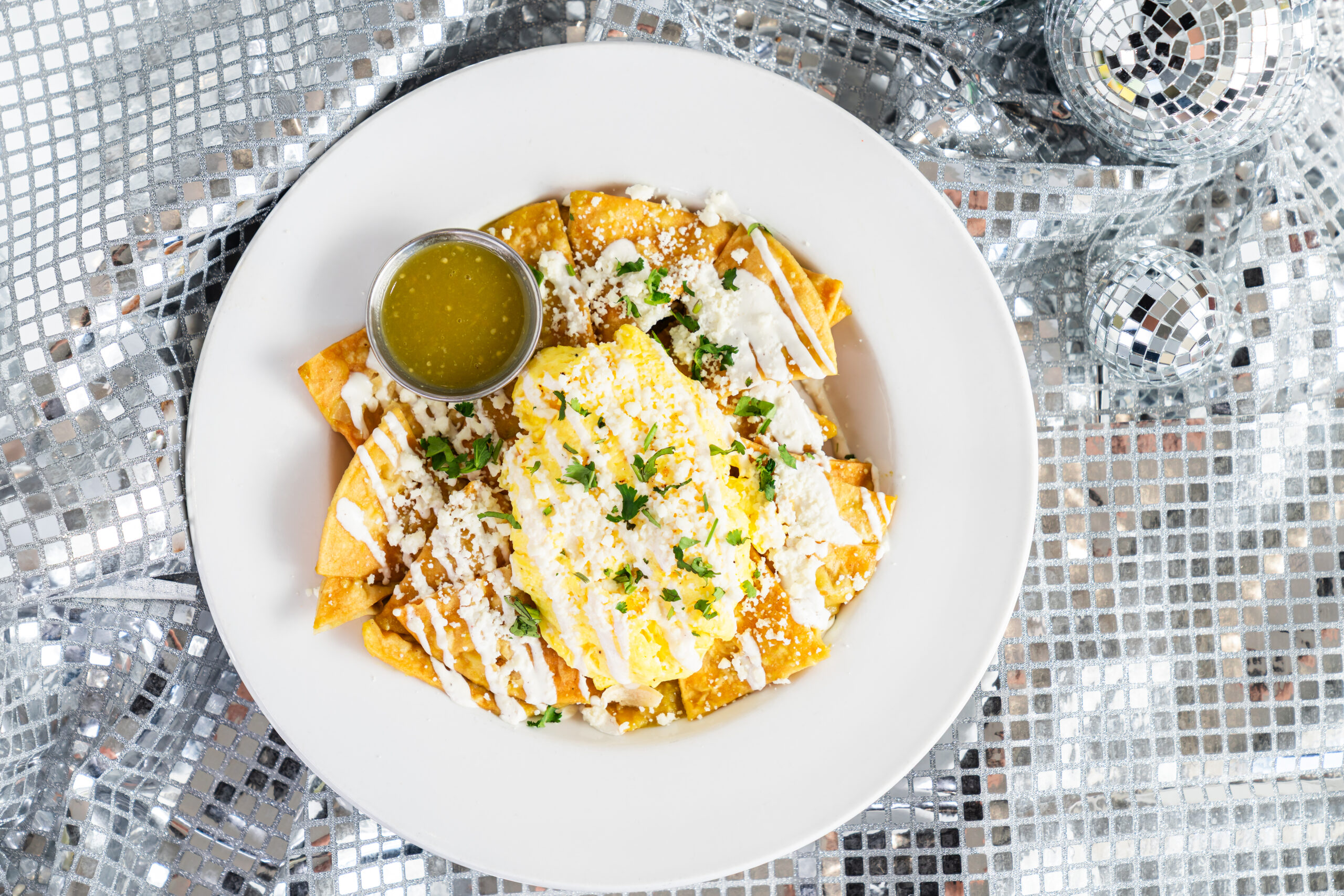 Green Salsa Chilaquiles at Hash Kitchen. 
