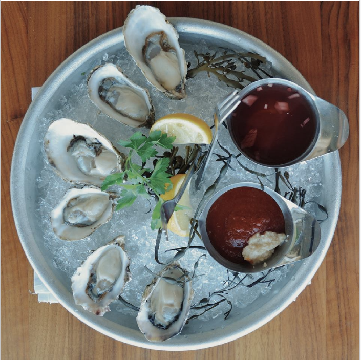 Bluewater Grill's Oyster on the Half Shell. Courtesy Bluewater Grill