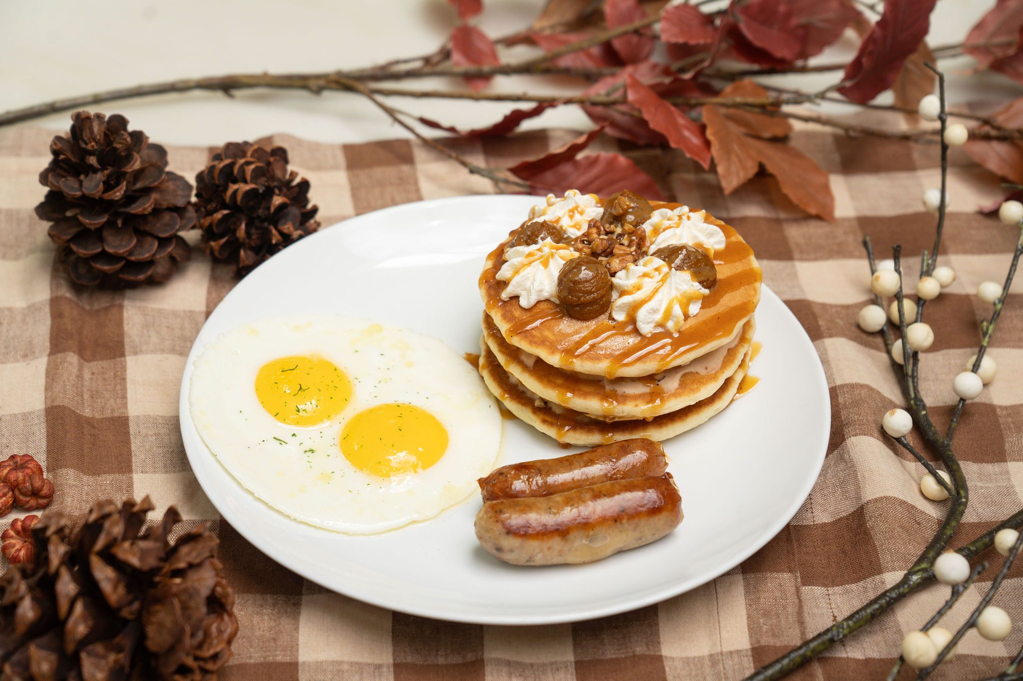 The Pumpkin Cheesecake Pancakes at JOJO Coffeehouse. Photo by Photo Fusion Studio