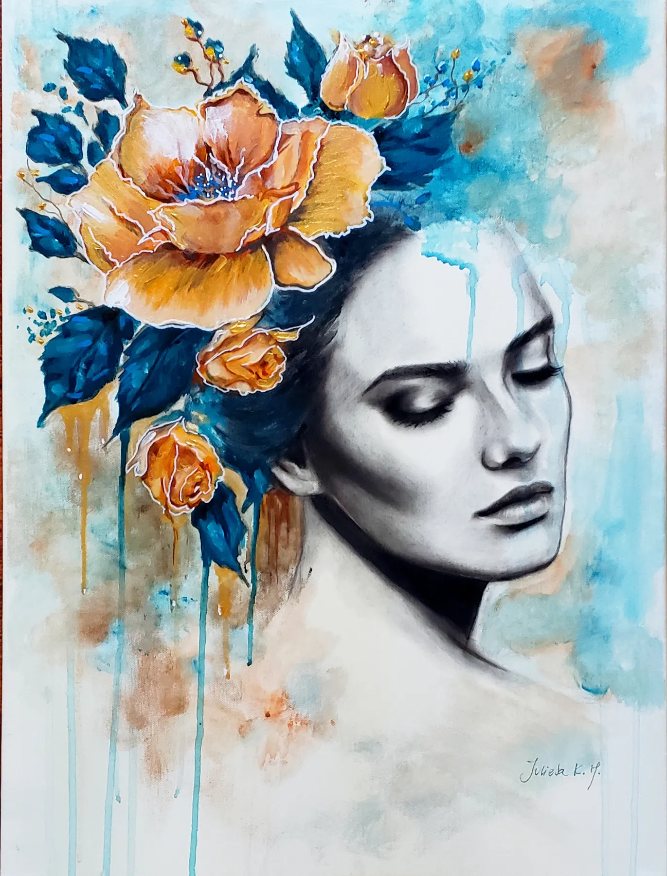 Julieta K. Hughes' "When Roses Weep." Courtesy Scottsdale Ranch Artists