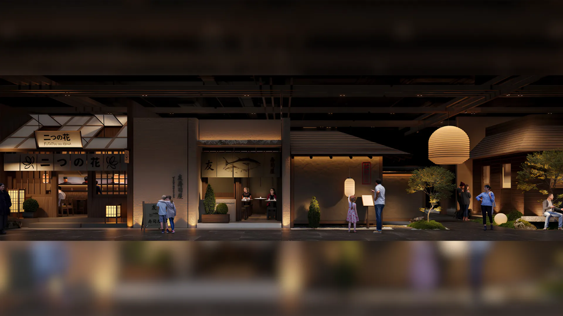 Atashi Yokocho food hall at The Sydney in Scottsdale. Rendering courtesy Diversified Partners, LLC